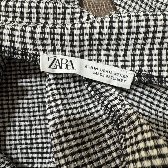 Zara Black White Plaid Pullover Tank Dress Size M - Picture 2 of 8